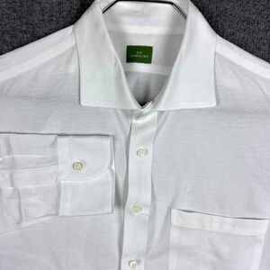 Sid Mashburn Shirt Mens Large White Button Long Sleeve Dress Pique Cotton
